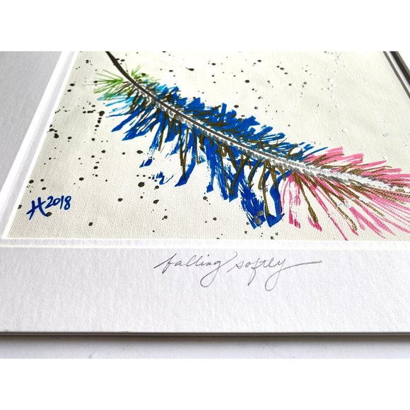 Original Art ‘Falling Softly’ Oil Marker by Artist Tristina Dietz Elmes 14”x11” - Picture 5 of 7